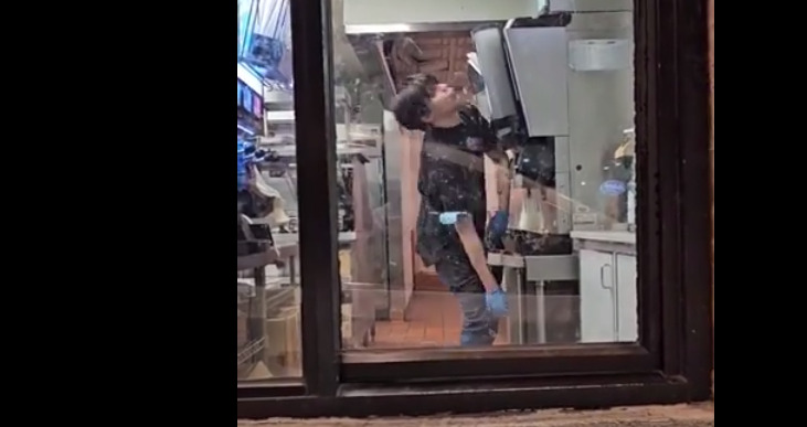 Watch: Niles, Michigan Taco Bell Employee So High He Can’t Stand Up Straight