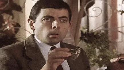 Mr Bean shocked